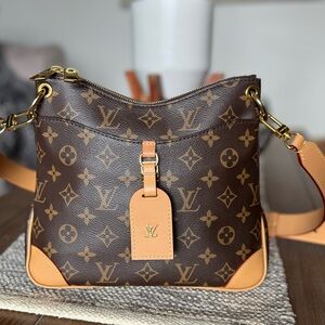 AUTHENTIC Louis Vuitton Monogram Odien Crossbody Bag in Brown and Tan